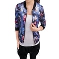 thumbnail image 1 of INSPIRE CHIC Blouson Bomber pour Femme Coupe Ajustée Léger à Fermeture Éclair Bleu TG, 1 of 8
