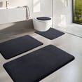 thumbnail image 1 of 2025-2026 Memory Foam Bath Mat Set, Bathroom Rugs For 4 Pcs Toilet Mats Universal Soft Comfortable Water Absorption Non-Slip Thick Machine Washable Easier To Dry Dark Clearance, 1 of 7