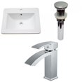 thumbnail image 1 of American Imaginations 21-in. W 1 Hole Ceramic Top Set In White Color - Overflow Drain Incl. AI-29737, 1 of 9