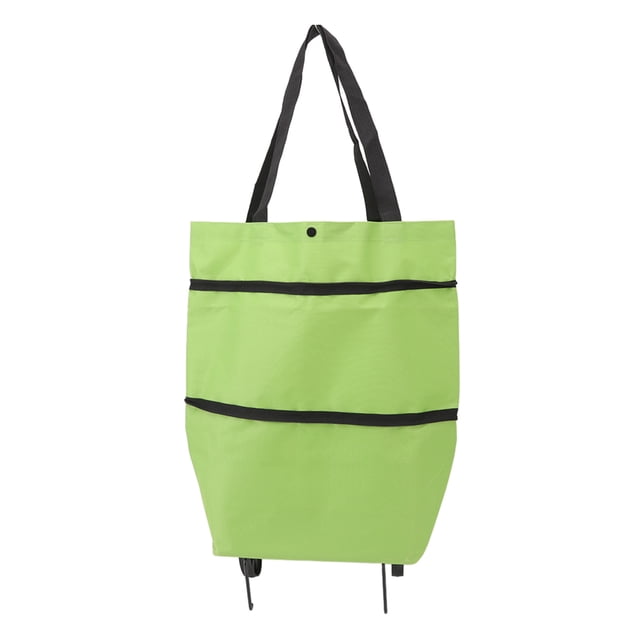 Foldable Bag Large Capacity Shopping Pull Cart Zipper Design Oxford Cloth, Shopping Cart For Shopping Camping