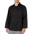 thumbnail image 1 of Chef Code Men's 8 Pearl Button Chef Coat, Black, 2X, 1 of 6