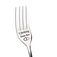 thumbnail image 2 of Oleegame 1PC Stainless Steel Cutlery Set Valentine Gift Tableware Engraved Fork Best Present For Husband Madam Family And Friends Tableware Printing Stainless Steel Fork, 2 of 4