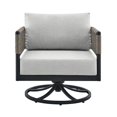 thumbnail image 3 of Afuera Living Modern Aluminum Outdoor Swivel Rocking Chair in Black, 3 of 9