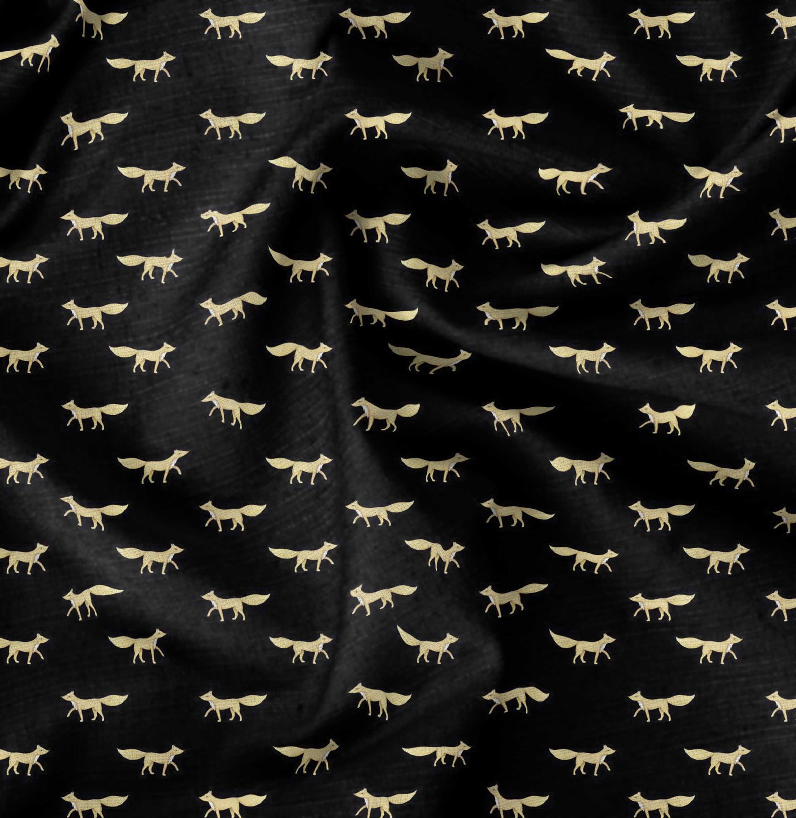 Soimoi Rayon Fabric Fox Animal Print Fabric by the Yard 56 Inch Wide