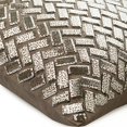 thumbnail image 2 of The HomeCentric Mocha European Sham Pillow Covers Pack of 2, 26x26 inch Linen Euro Pillows Abstract Pattern Lattice Trellis Textured Sequins Embellished Modern Sham - Evening In Paris, 2 of 3