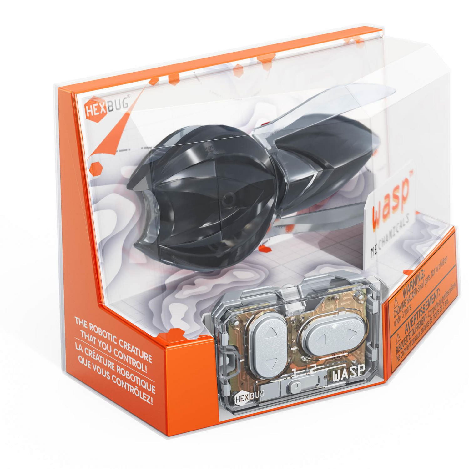 HEXBUG Wasp, Insecte commandé à distance, Jouet insecte factice, Spécimen robot motorisé, cadeau pour garçons et filles à partir de 3 ans