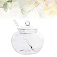 thumbnail image 4 of Household Transparent Jars Large Round Glass Spice Jars Storage Jars Kitchen Tool Sugar Container with Glass Lid and Spoon for Kitchen (350ml), 4 of 8