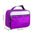 thumbnail image 3 of Dvkptbk insulated lunch bag Fashionable Outdoor Hand Sequin Lunch Bag Modern Portable Insulated Picnic Lunch Box Bag, 3 of 6
