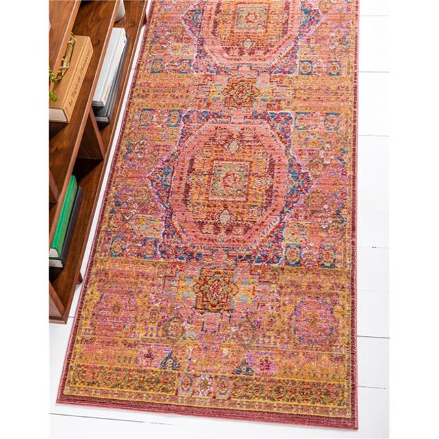 Unique Loom 3131731 2 ft. 7 in. x 9 ft. 10 in. Alto Austin Runner Rug, Peach