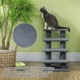 thumbnail image 4 of PawHut Cat Stairs Scratch Post, 4-Step Carpeted, Grey, 4 of 10