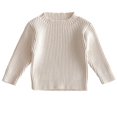 thumbnail image 2 of RXIRUCGD Chandail Tricoté Extensible à Manches Longues Col Rond pour Enfants Hommes et Femmes, Blanc, Taille : 100, 2 of 7