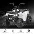 thumbnail image 3 of Gymax 6V Battery Powered Kids Ride On ATV 4-Wheeler Quad w/ MP3 & LED Headlight White, 3 of 10