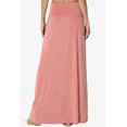 thumbnail image 2 of Jupe Longue Maxi Décontractée en Jersey Drapé pour Femmes Taille Pliable, 2 of 7