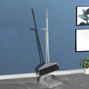 TIMIFIS Portable Broom Brooms Indoor 180 Rotatable Standing Storage Buckle Type Brooms and Dustpan Set with Scraping Teeth and Scraper Cleaning Suitable for Home Cleaning Tools