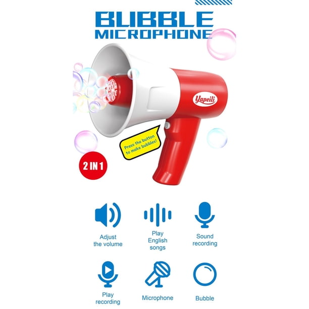 Pistolet à Bulles Lapin De Pâques Avec LED Bleues - 21 Sorties, 80ml + 10 Recharges - Cadeau Enfant 3 Ans Et +