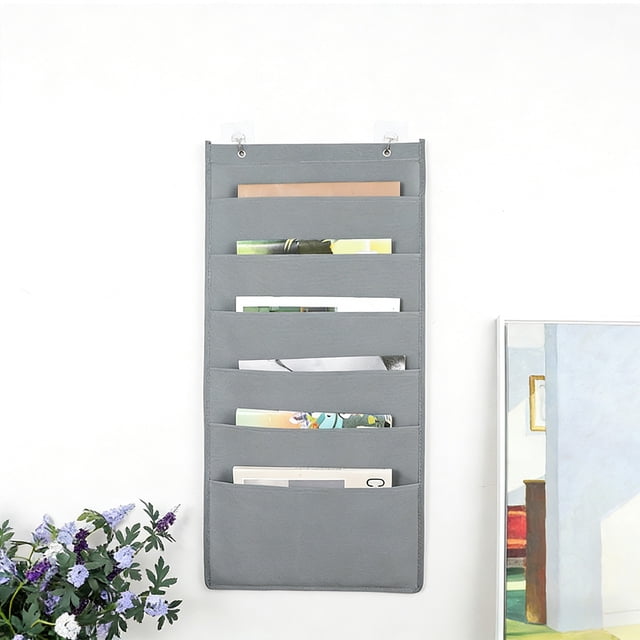 BUTASY Wall File Organizer Wall Mounted Handheld File Storage Bag for Home Office School Portable File Organizer