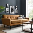 thumbnail image 1 of Modway Canapé en Velours de Performance Engage Couleur Cognac, 1 of 8