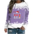 thumbnail image 1 of Chandail en Molleton de Noël pour Femmes, T-shirt d'Hiver Imprimé Ample, Blouse à Manches Longues, Col Rond, Hauts Décontractés, Chandails en Molleton pour Femmes en Liquidation, 1 of 3