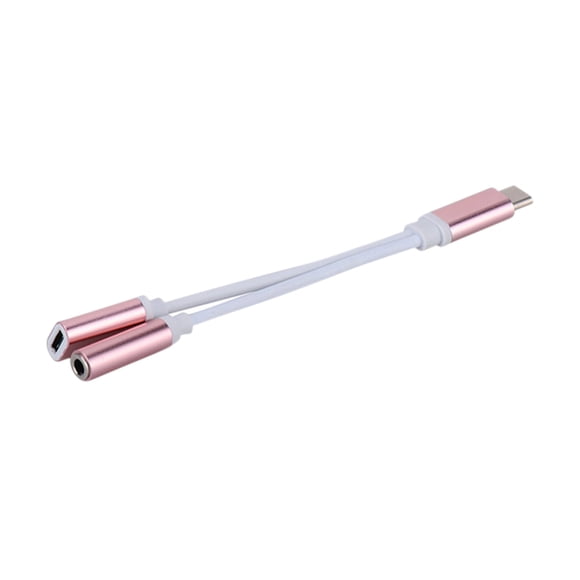 Chmadoxn Adaptateur Audio Type-c vers Type-C+3,5 mm pour Casque, Charge, Adaptateur Deux-en-un, Câble Audio