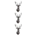 thumbnail image 1 of Wweixi Multifunctional 3D Mirror Deer Wall Sticker For Various Uses Personalized Home black L 3Set, 1 of 6