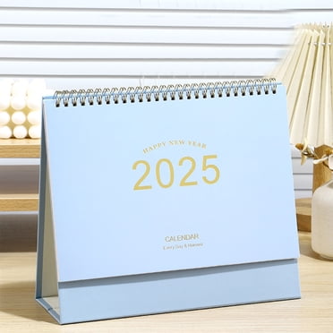 Meitianfacai 2025 Mini Desk Calendar Mini Standing Calendar 2025 Flip Calendar For Desk 2025 Standing Flip Desktop Calendar Desk Calendar Planner Office Calendar For Home, Light blue