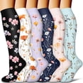 thumbnail image 1 of LOVEVER 6Pairs Compression Socks for Women and Men - Best for Circulation  Running  Athletic  Recover  Nurse  Travel, 1 of 7