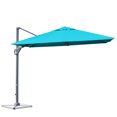 thumbnail image 1 of Costway Parasol Déporté de Patio 10 X 10 Pi en Aluminium, Rotation 360°, Inclinaison, Turquoise, 1 of 10