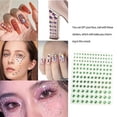 thumbnail image 3 of Wweixi Eye Face Gems Rhinestone Stickers Beads No Glue Eyebrow Rainbow Makeup Jewelry Accessory DIY Decorations Wedding Green 1Set, 3 of 6