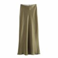 thumbnail image 2 of Pisexur Jupe Automne Mode Femmes Décontractée Confortable Couleur Unie Jupe Taille Haute Jupe Femmes, 2 of 6