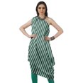 thumbnail image 2 of Moomaya Robe Kurti à une Épaule Imprimée pour Femme, Sans Manches, à Col Bénitier, Style Bohème, Tenue de Soirée de Designer, 2 of 7