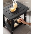 thumbnail image 3 of Shower Bench Seat for Inside Shower Poly Lumber Shower Stool for Shaving Legs Bathroom Shower Foot Rest with Storage Shelf Plastic Shower Chair Seat for with Adjustable Feet, 3 of 6