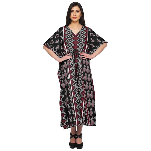 Moomaya Caftan pour Dames Tenue de Détente des Fêtes Robe Maxi Robes Africaines pour Femmes