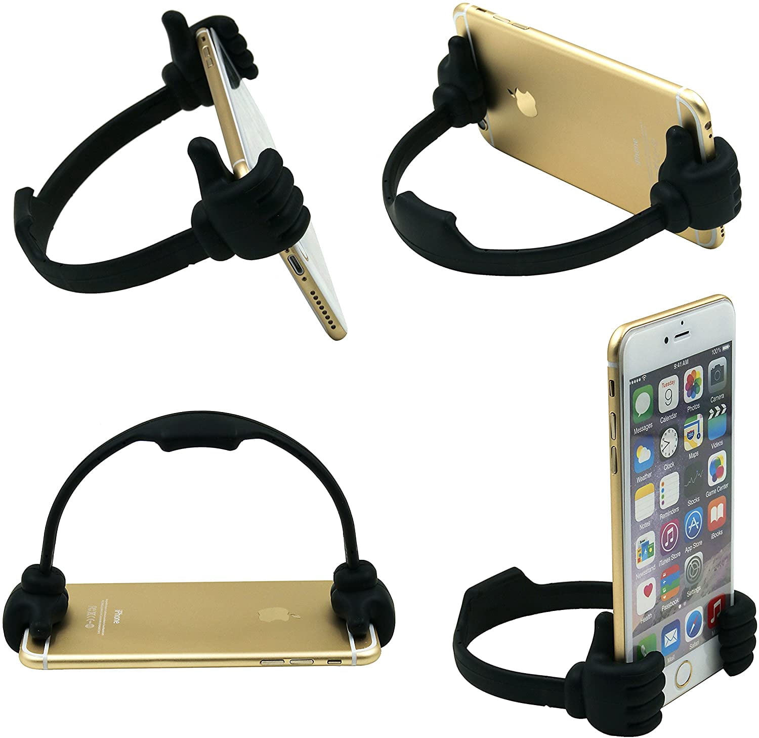 Thumbs-up Cell Phone Stands, Tablet Display Stands, Cellphone Holder, Mobile Smartphone Mount Cradle for Desk Desktop – Universal Multi-Angle Cute