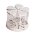 thumbnail image 3 of Luzkey Dry Food Storage Containers Grain Dispenser 360 degree Rotating Organizer Rice Dispenser for Beans Barley Peanut Cereal Countertop White Base, 3 of 8