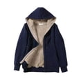 thumbnail image 1 of LUXUR Women Full Zip Jacket Open Front Holiday Outwear Navy Blue M, 1 of 7