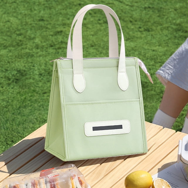 Sac à Lunch Isolé Grande Capacité, Fourre-Tout Réfrigérant Imperméable / Boîte à Lunch de Bureau Portative en Polyester / Sac Thermique de Rangement pour Aliments avec Courroie Prolongée pour le Travail, l'École, l'Extérieur