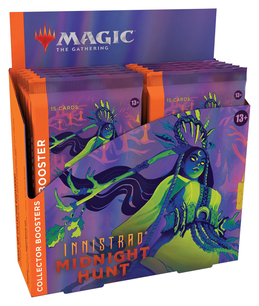 Magic the Gathering: Innistrad: Midnight Hunt Collector Boosters Box 12 collector boosters per box, 17 cards per pack