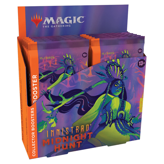 Magic the Gathering: Innistrad: Midnight Hunt Collector Boosters Box 12 collector boosters per box, 17 cards per pack