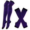 thumbnail image 3 of Bas Rayés pour Femmes Gants Hauts Chaussettes Chaussettes d'Halloween Chaussettes, 3 of 3
