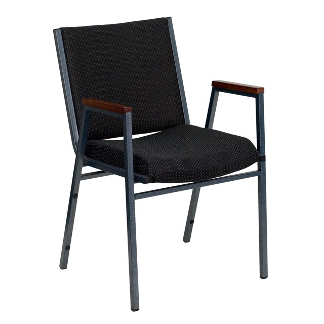 Bowery Hill Chaise Empilable Rembourrée Noire