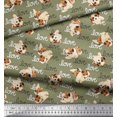 thumbnail image 3 of Soimoi Poly Georgette Fabric Love Text & Puppies Dog Printed Fabric 1 Yard 52 Inch Wide, 3 of 3