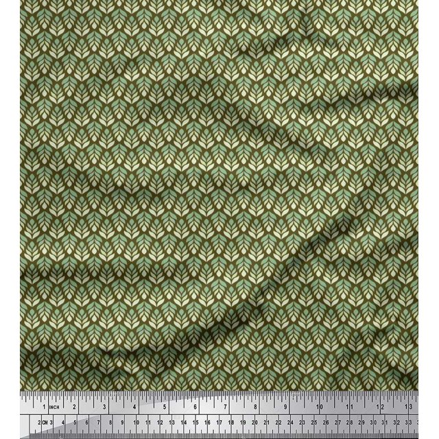Soimoi Tissu Poly Georgette Laisse Petit Tissu Imprimé 1 Yard 42 Inch Wide