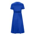 thumbnail image 4 of EGNMCR Robes de Soirée pour Femmes, Robes Formelles pour Femmes, Robes de Cocktail pour Femmes à Manches Courtes Robe à Col en V Robe d'Été Unie à Manches Courtes à Col en V pour Femmes Robe pour Femme, 4 of 7