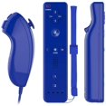 thumbnail image 1 of Remote Controller for Wii Nintendo,Wii Remote and Nunchuck Controllers with Silicon Case for Wii and Wii U（Dark Blue）, 1 of 4