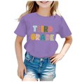 thumbnail image 2 of WEAIXIMIUNG T-Shirts pour Ados Preppy Mode pour Enfants Rentrée Scolaire Saison Imprimé Col Rond Manches Courtes T-Shirt Décontracté Haut (10), 2 of 4