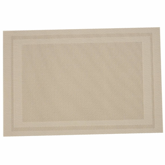 Ensemble de 4 Napperons en Vinyle Tissé pour Table à Manger avec Surface Lavable et Essuyable, Motif Texturé, Napperons de Table de Cuisine pour Décoration de Salle à Manger Intérieure et Extérieure à la Maison