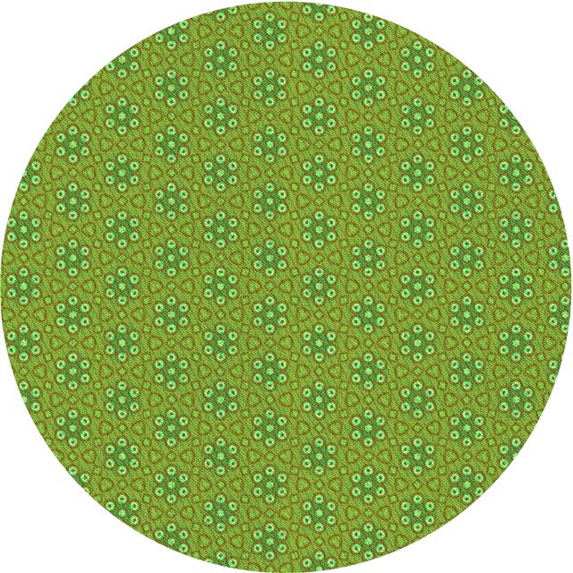 Ahgly Company Tapis Rond Lavable en Machine Intérieur Transitionnel Vert, 4 Pieds Rond