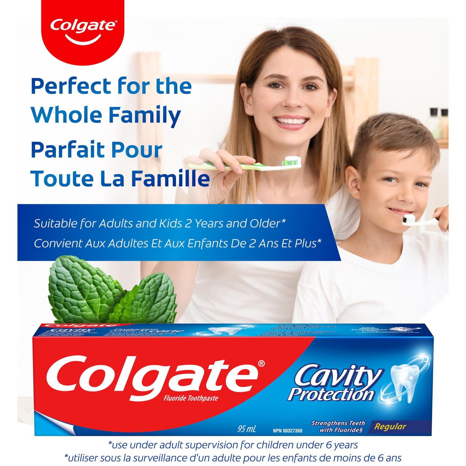 Colgate Dentifrice au Fluor Protection Anticaries, Régulier 95ml