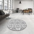 thumbnail image 4 of Ahgly Company Tapis d'Intérieur Lavable à la Machine, Carré, Transitionnel, Gris, Tapis de Zone, 8 Pieds Carré, 4 of 7