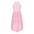 thumbnail image 2 of MSemis Filles Enfants Justaucorps Lyrique Sans Manches en Tulle Brillant avec Strass Jupe Moderne Contemporaine Rose 8, 2 of 6